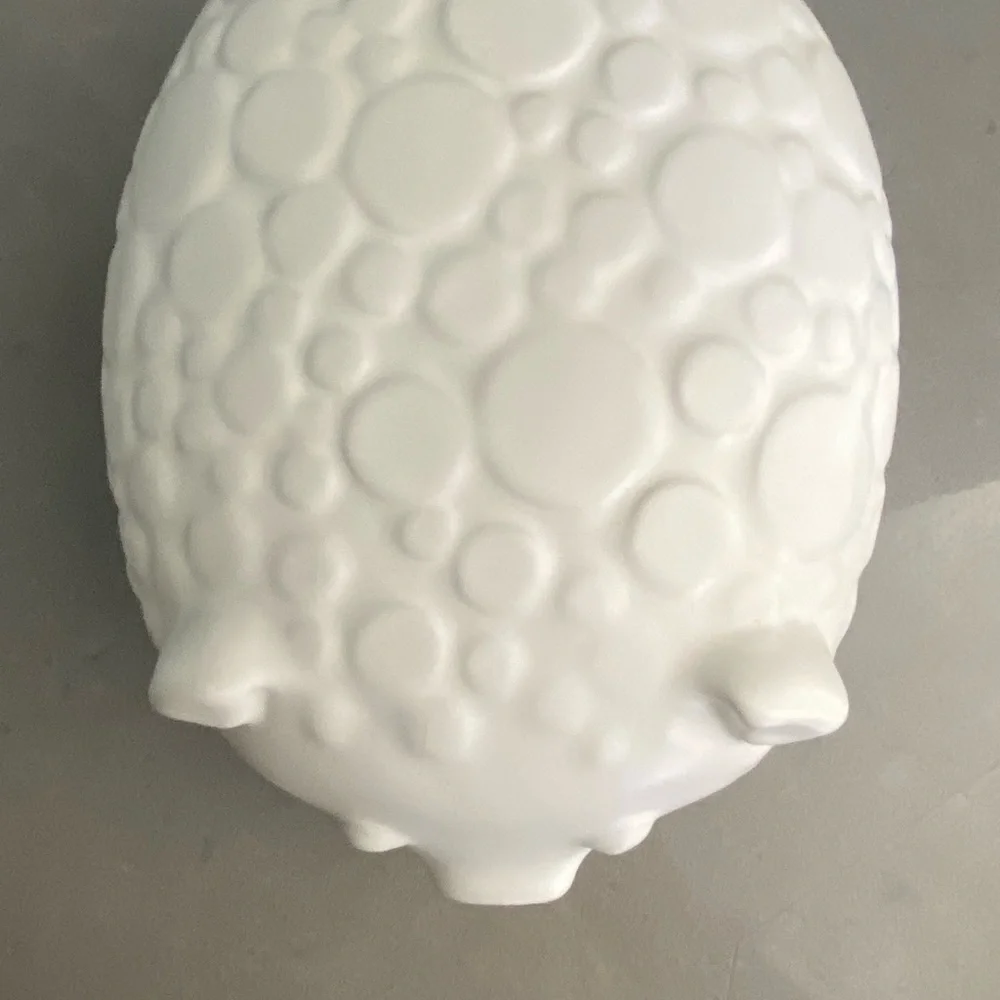 White Ceramic Pig Decor
